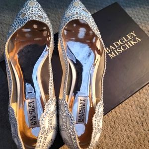 Badgley Mischka GiGi Flat Sz 11 Ivory